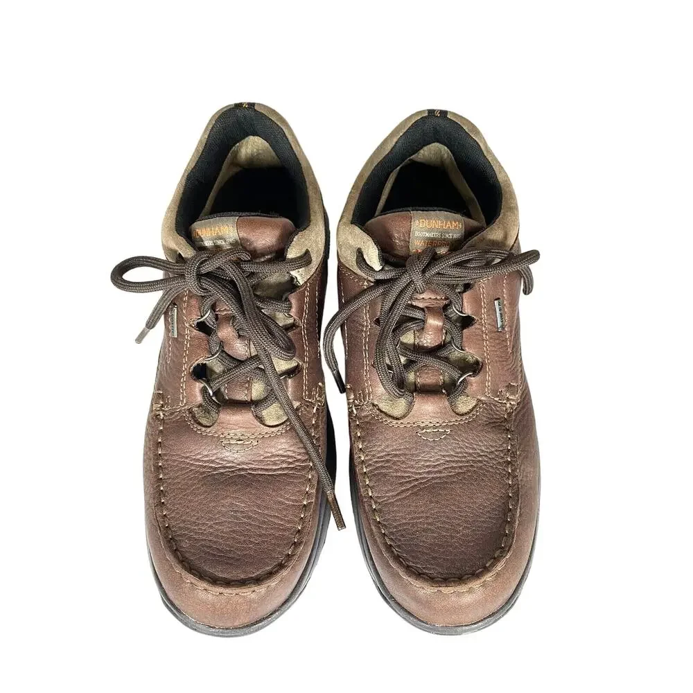 Dunham Men's Brown Leather Exeter Low Lace Up Hiking Shoes Gore-Tex‎ Size 9D